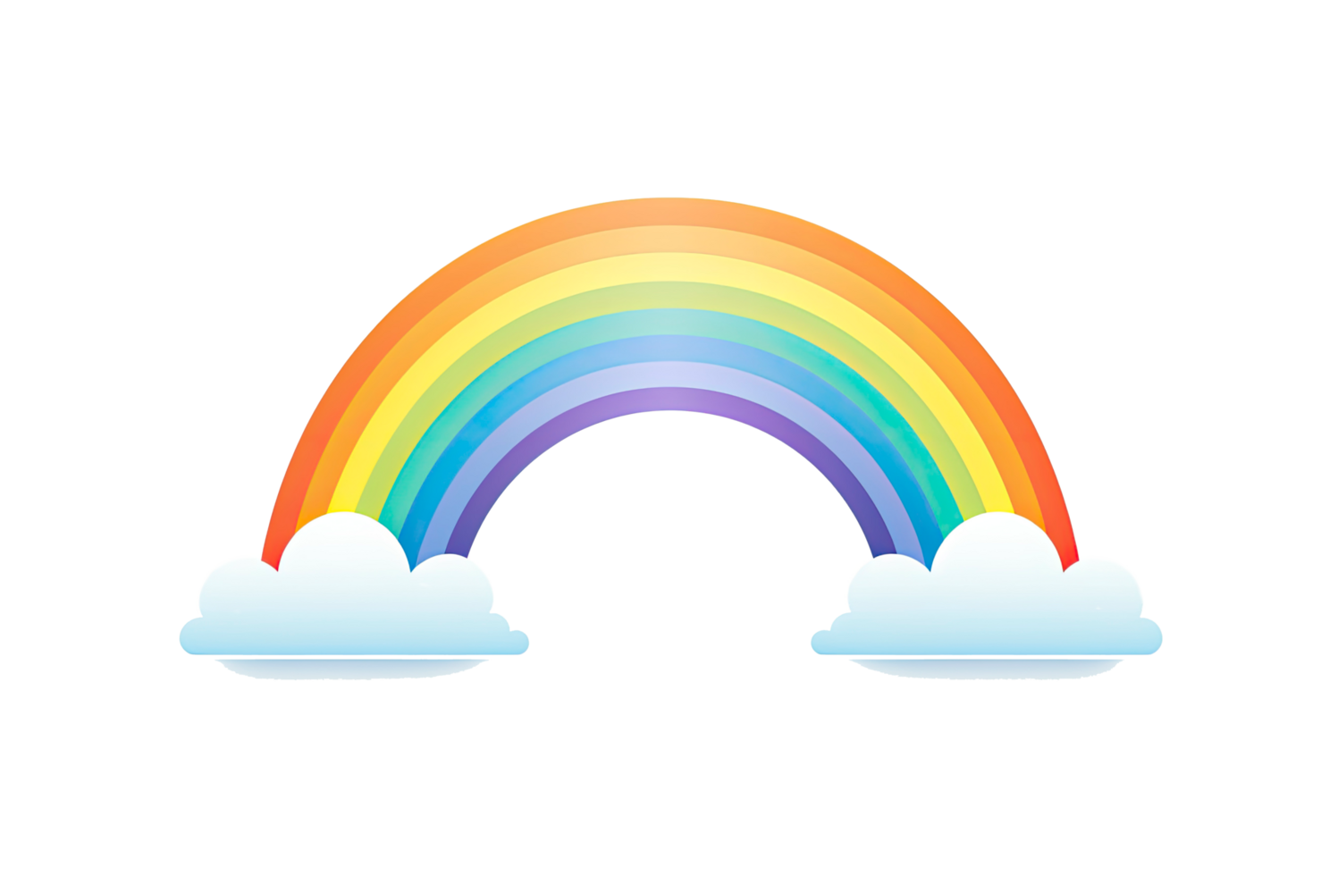 AI generated Vivid Rainbow Isolated on Transparent Background png