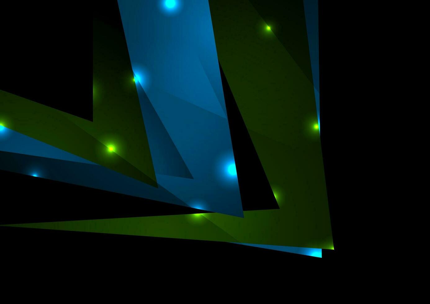Abstract green blue glowing shiny minimal background vector