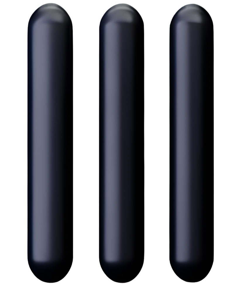 AI generated 3D Alphabet I in black color png