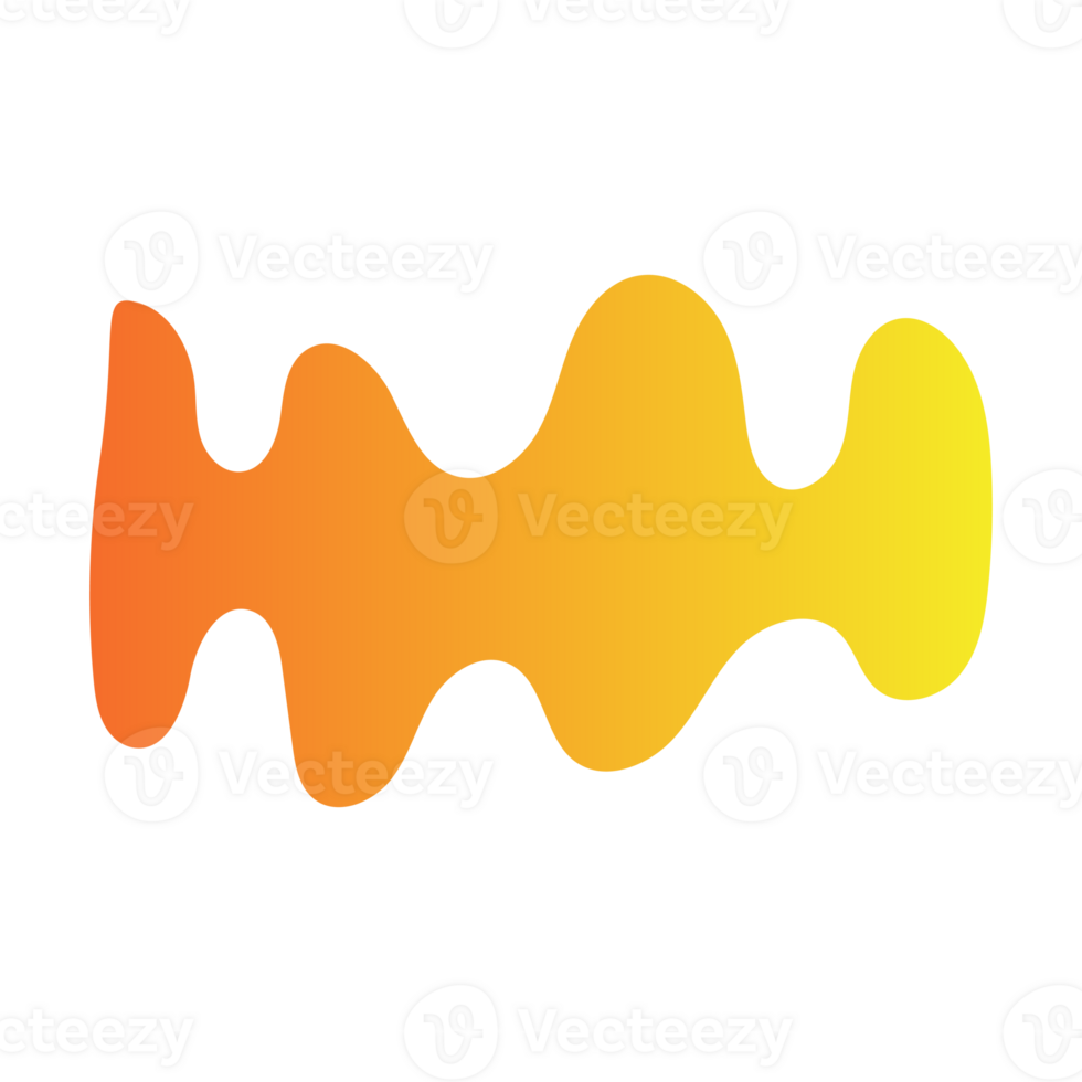 orange shape gradient element png