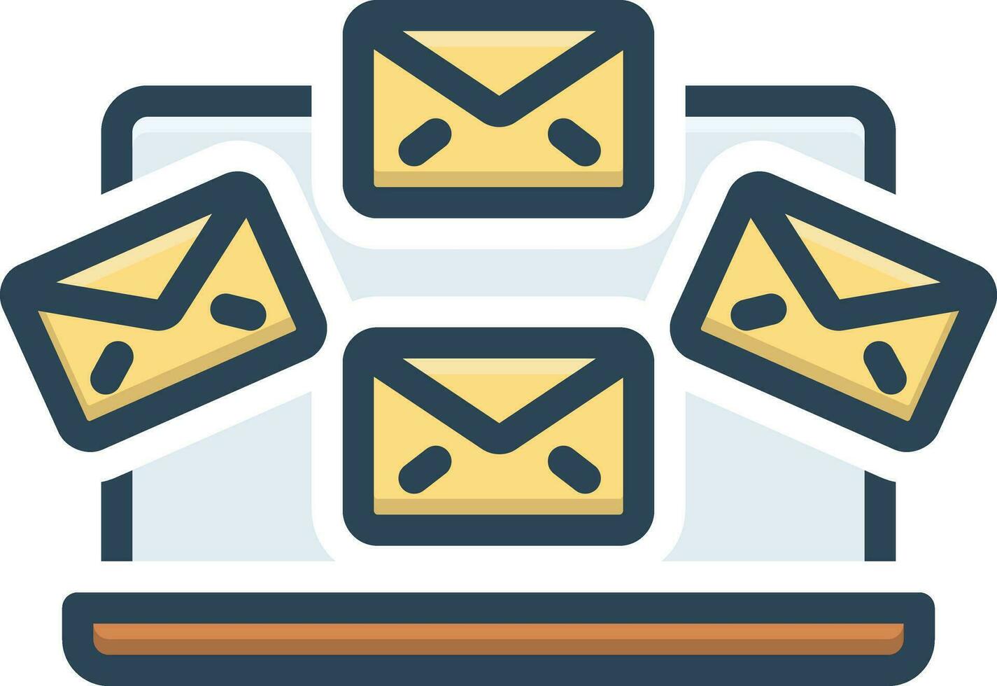 Color icon for inbox vector