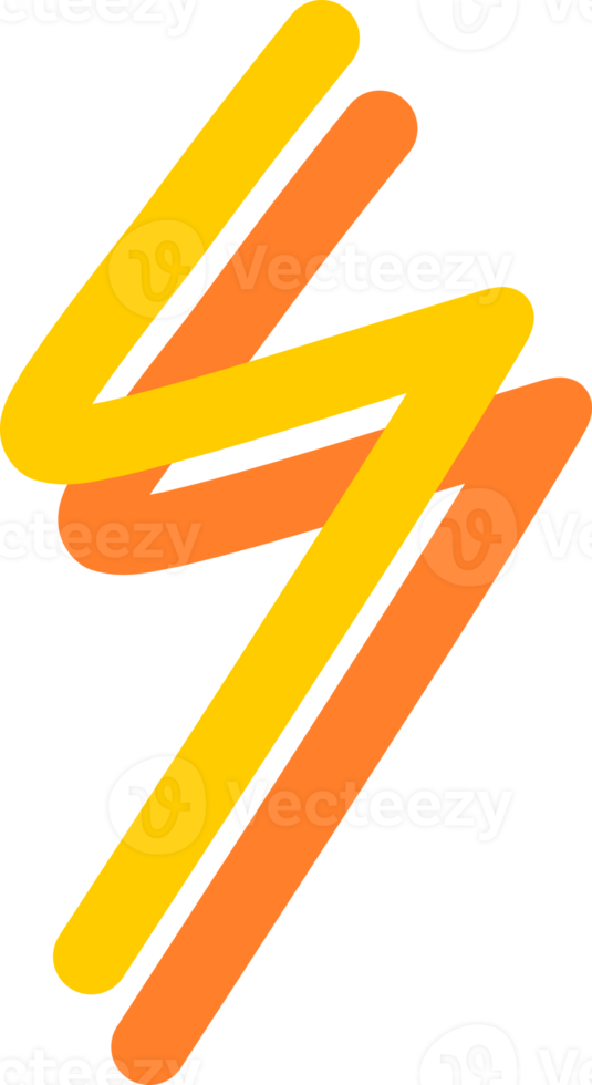 line electric thunder bolt lightning strike power icon png