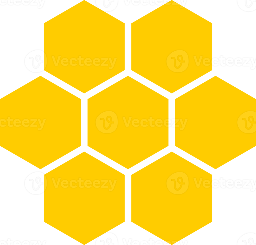 honeycomb sweet honey bee hexagon icon png