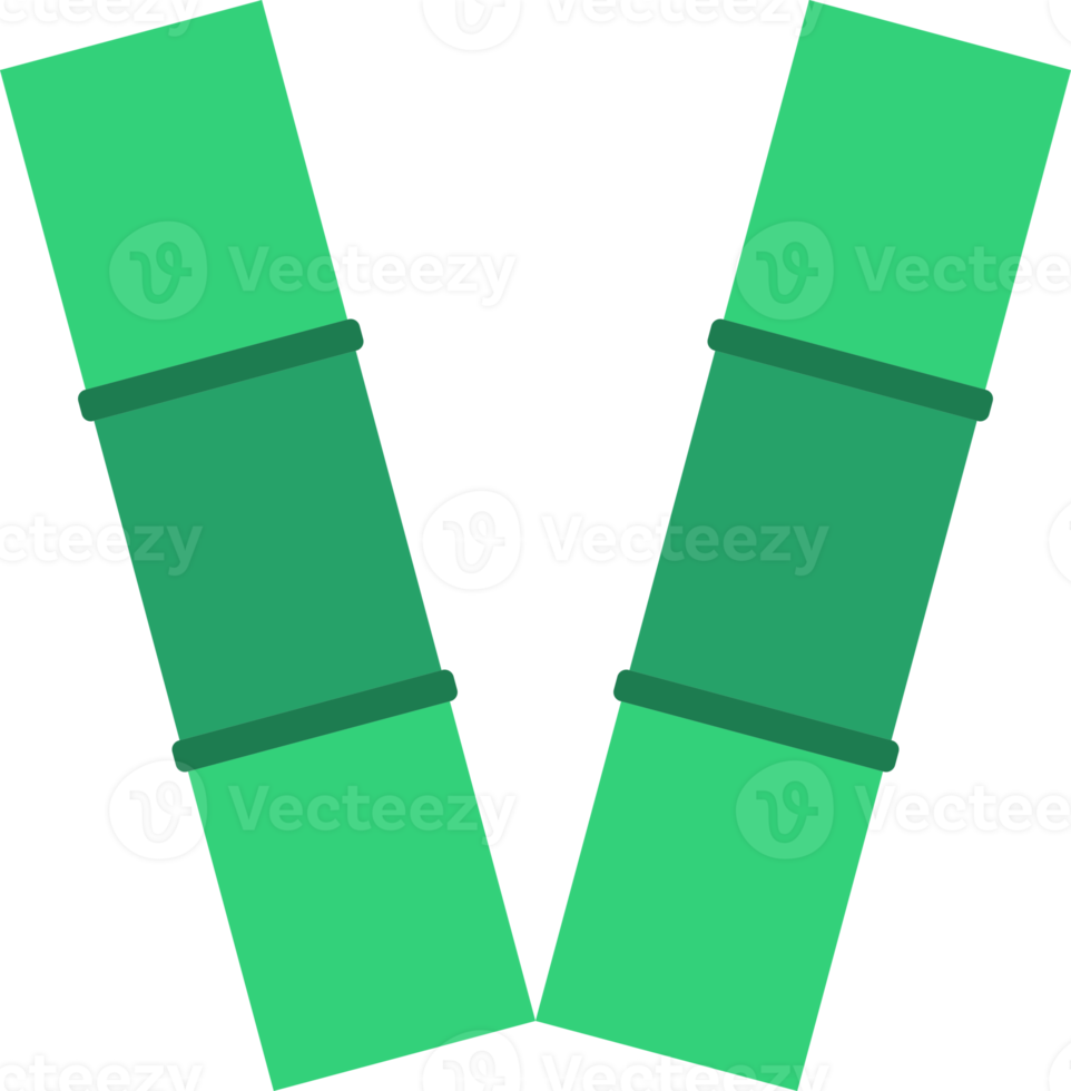 Green bamboo tree with shoot bamboo nature icon png