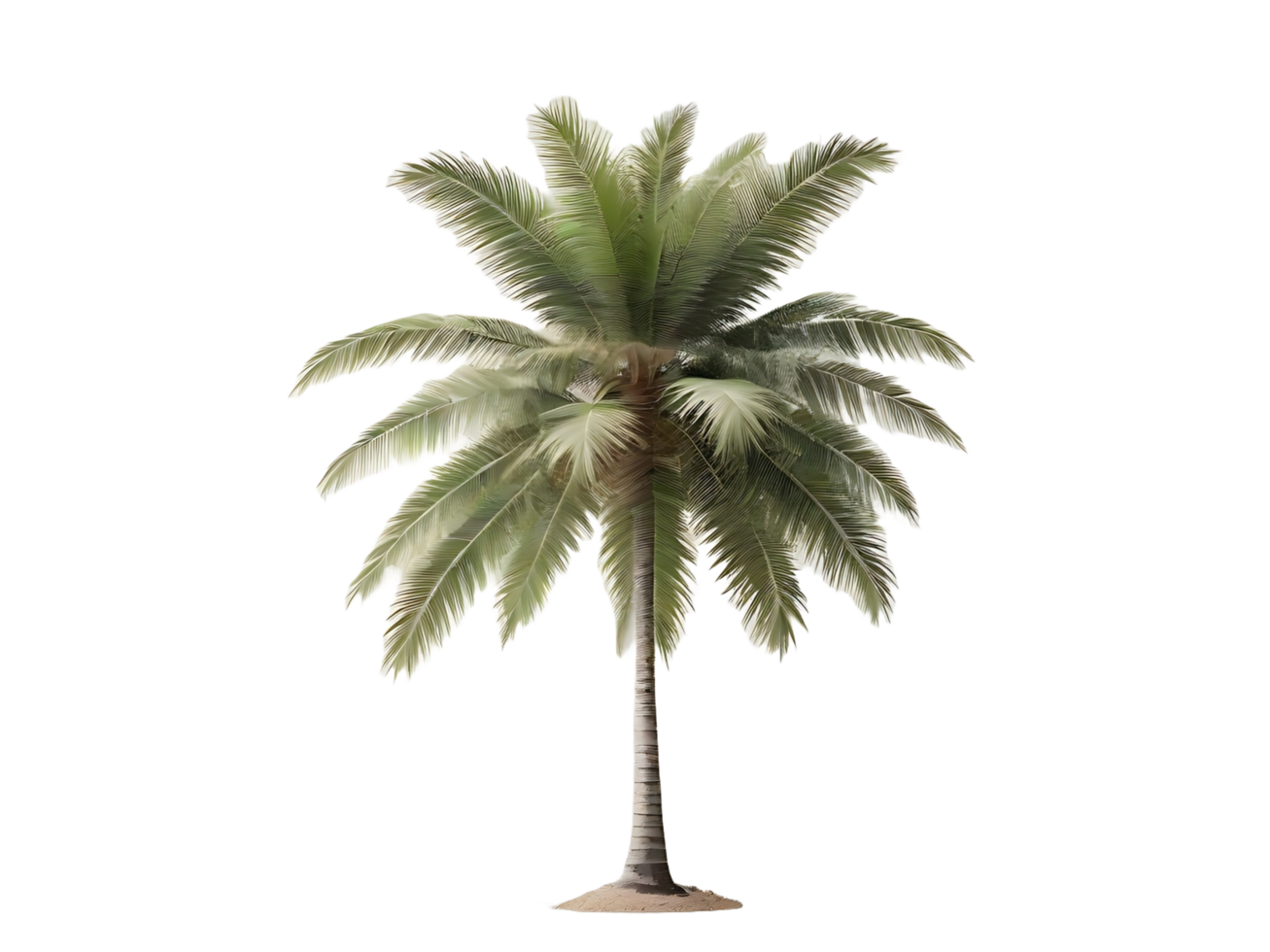 AI generated Coconut palm tree with free PNG
