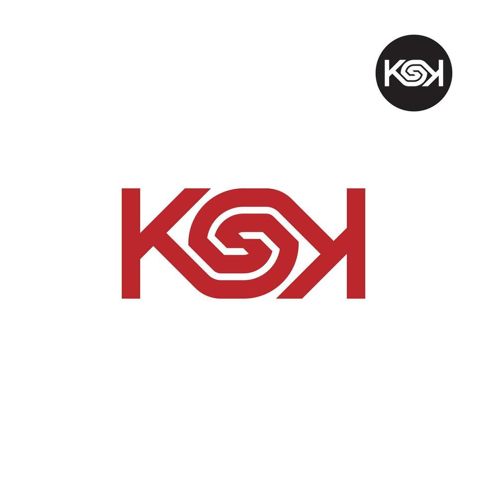 Letter KSK Monogram Logo Design vector