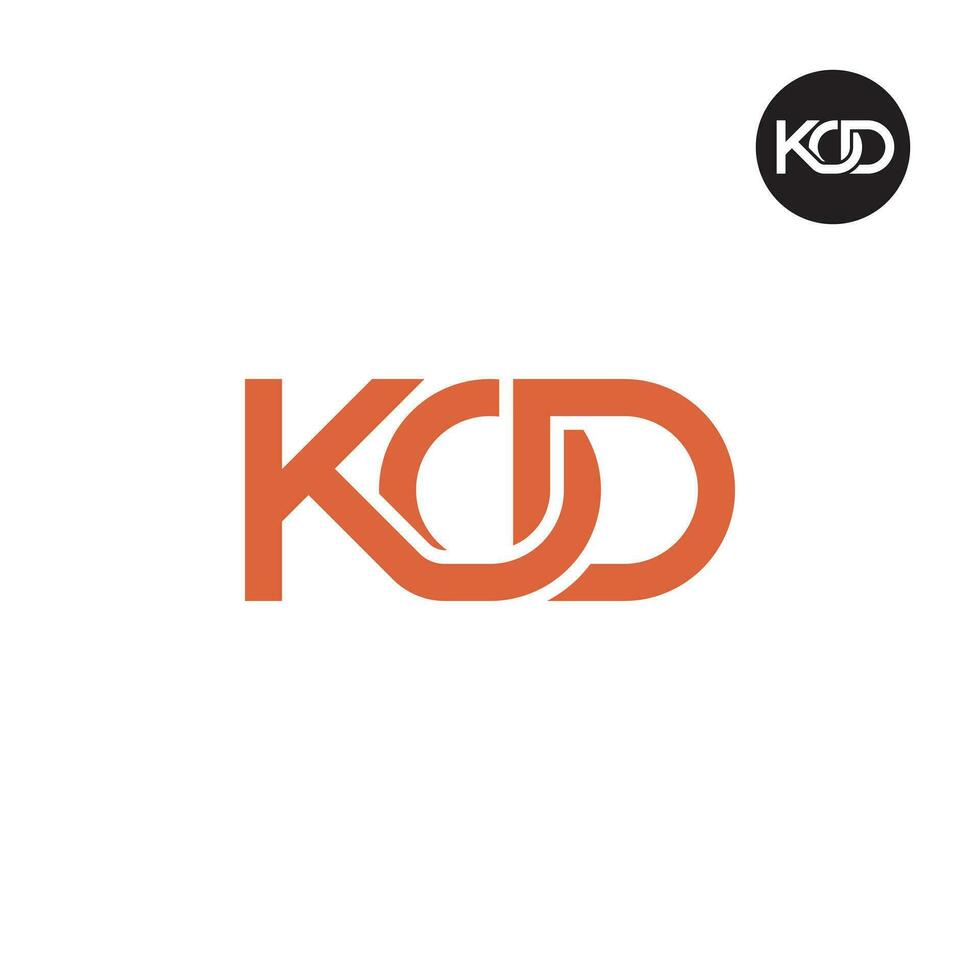 Letter KOD Monogram Logo Design vector