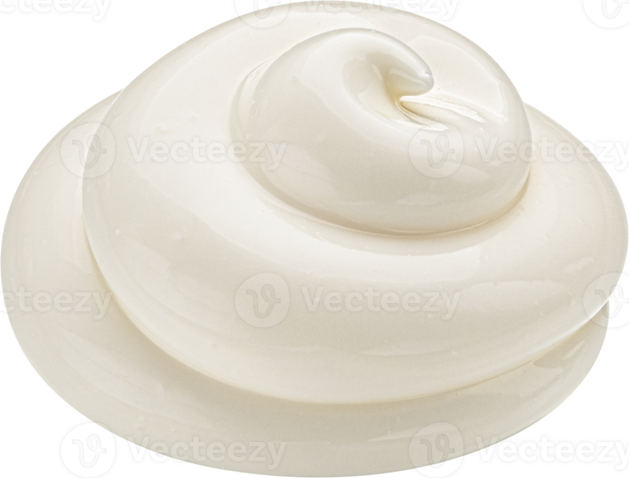 Sour cream swirl isolated png