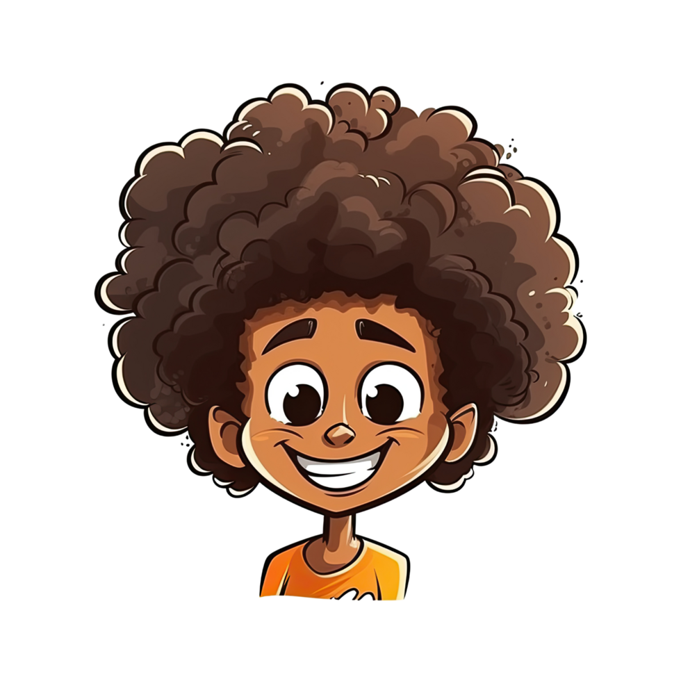 AI generated Lovely afro girl creation for your work png