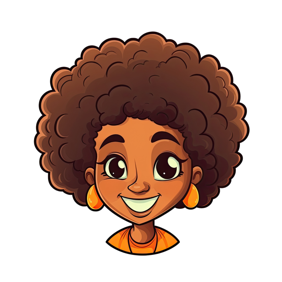 AI generated Alluring afro girl creation for your showcase png