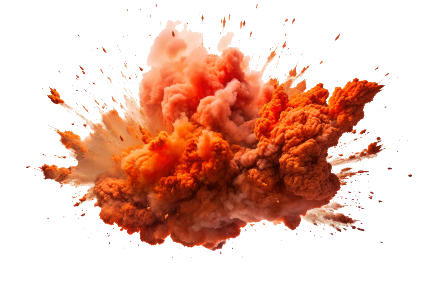 AI generated An explosion isolated on a transparent background. png