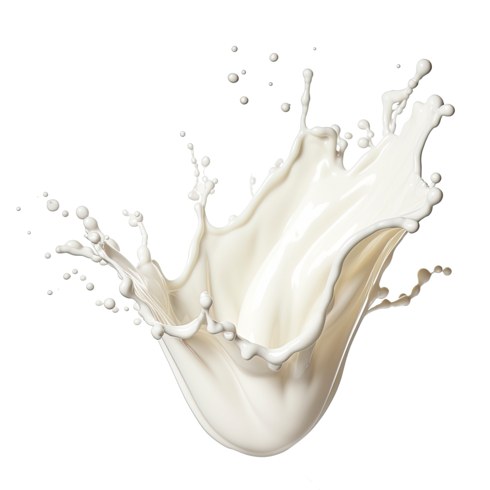 AI generated Milk Splash isolated on transparent background. png