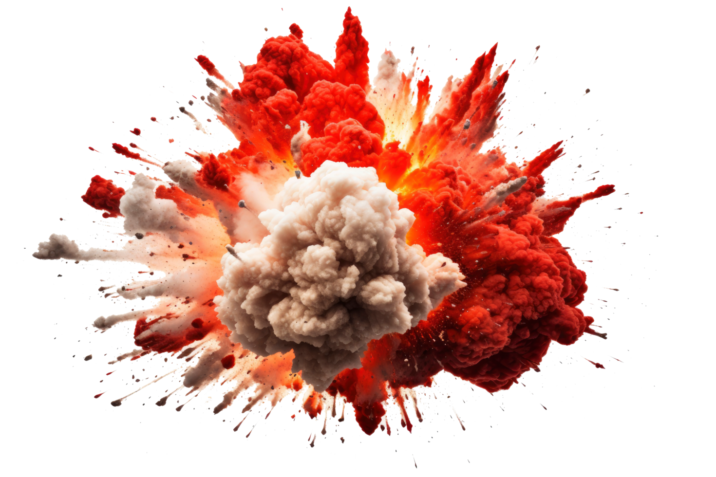 AI generated An explosion isolated on a transparent background. png