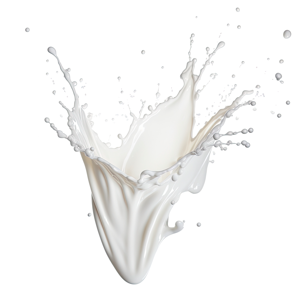 AI generated Milk Splash isolated on transparent background. png