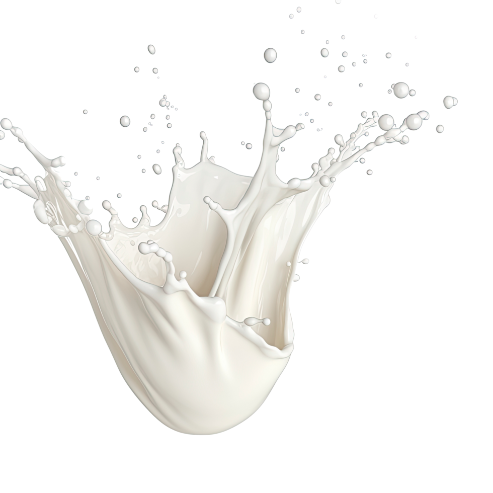 AI generated Milk Splash isolated on transparent background. png