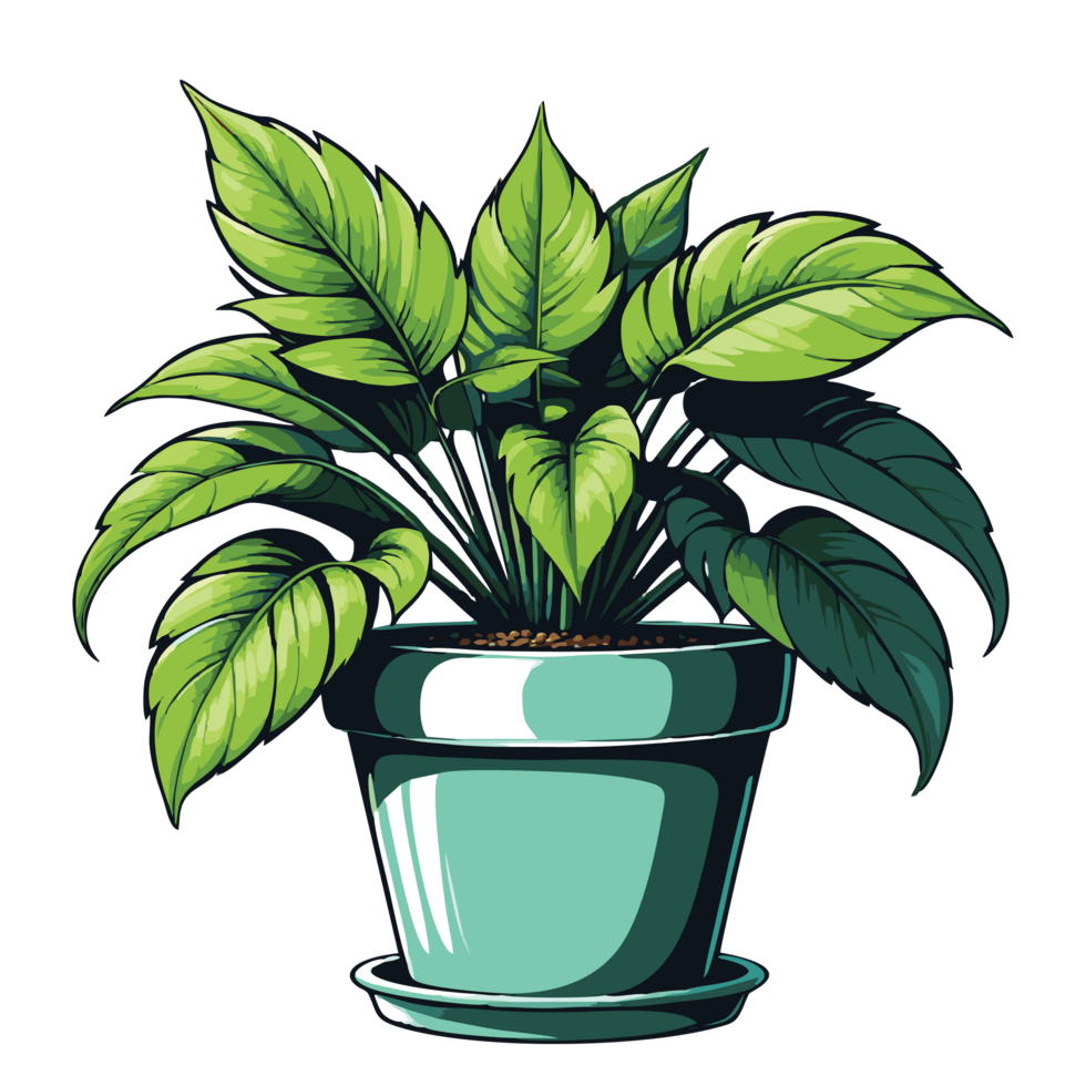 AI generated Beautifull flower pot decoration png