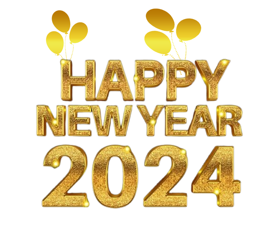 glücklich Neu Jahr 2024-gold-letter-png---kostenlose-png-bilder png