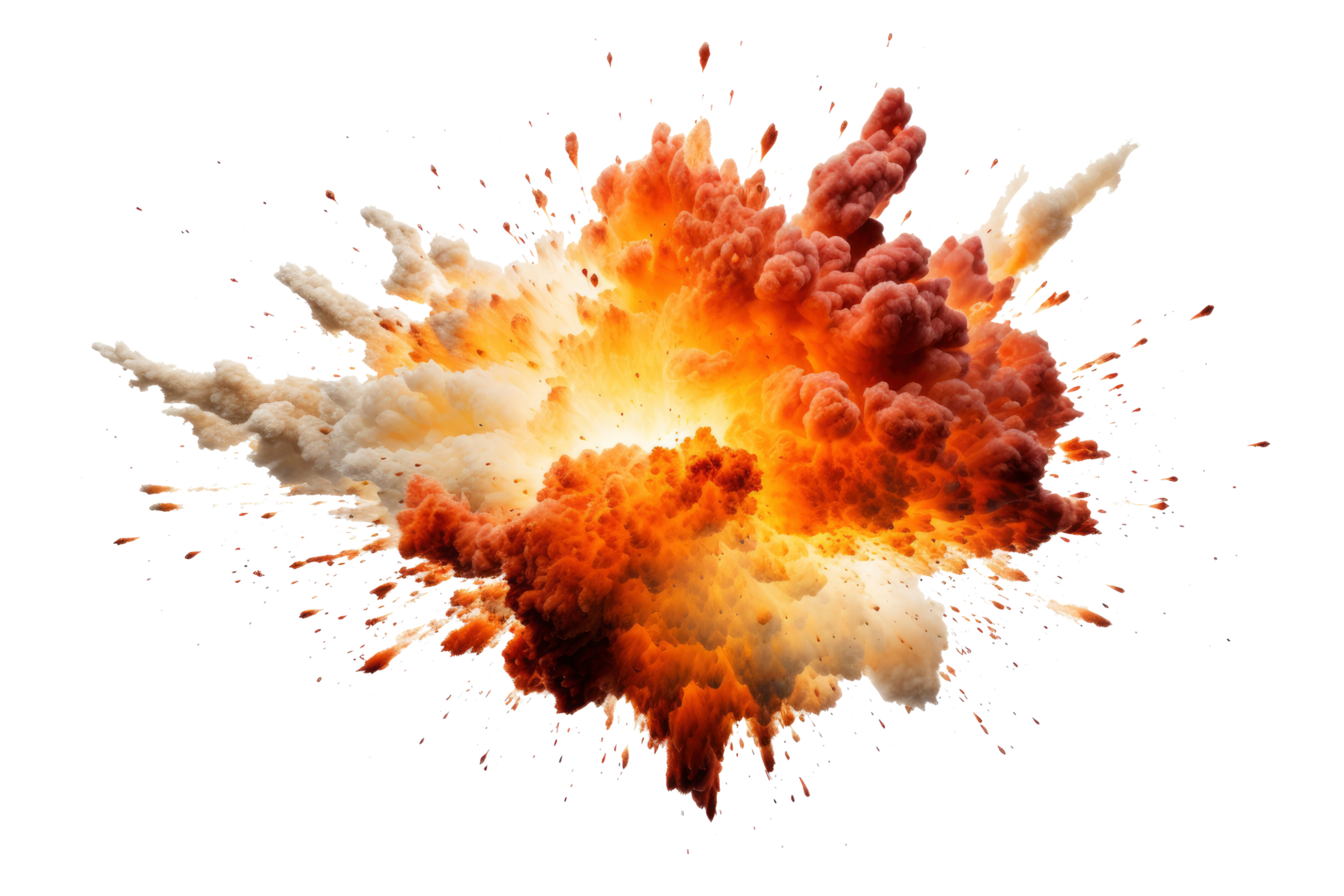 AI generated An explosion isolated on a transparent background. png