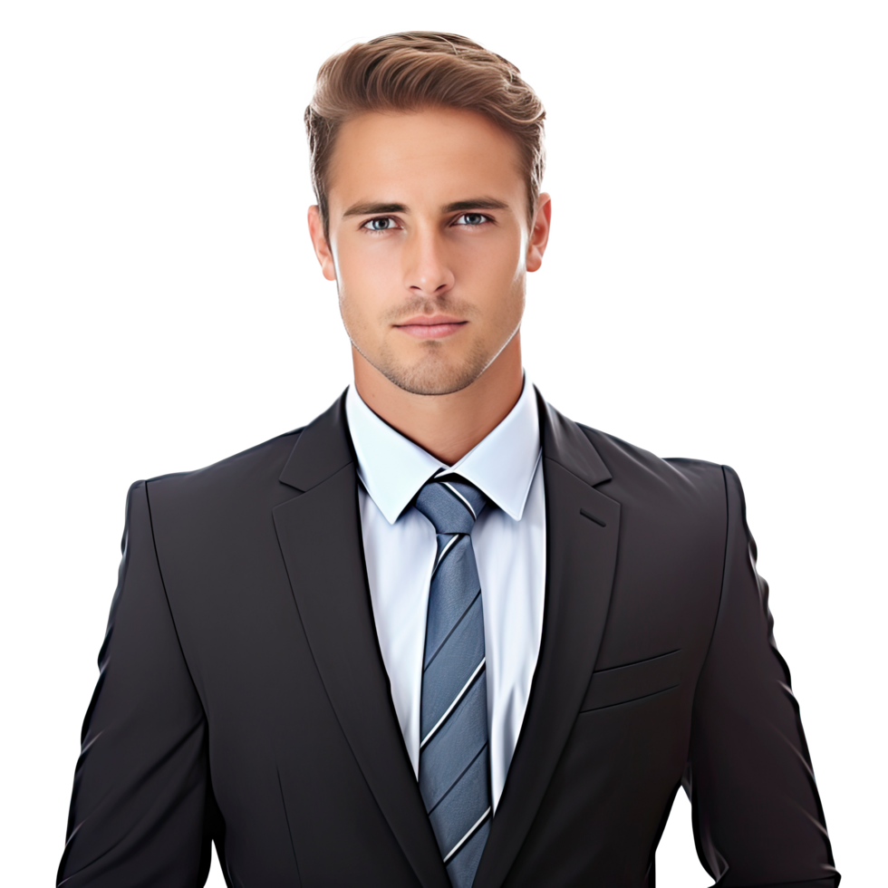 AI generated Business man portrait isolated on transparent background. png