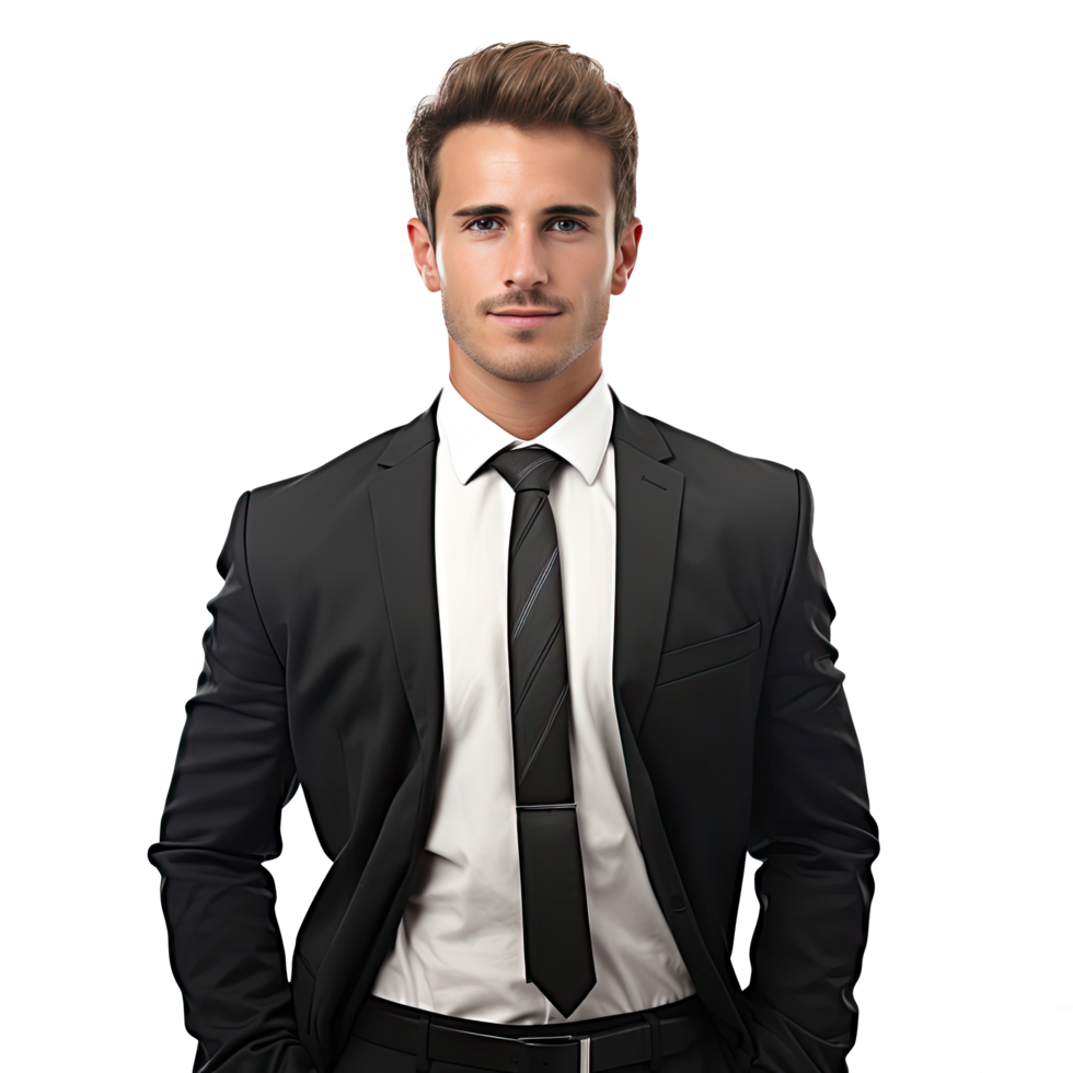 AI generated Business man portrait isolated on transparent background. png