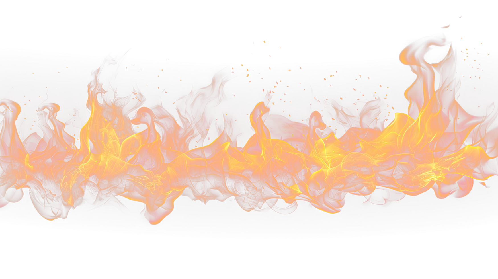 AI generated Fire flame isolated on a transparent background. png