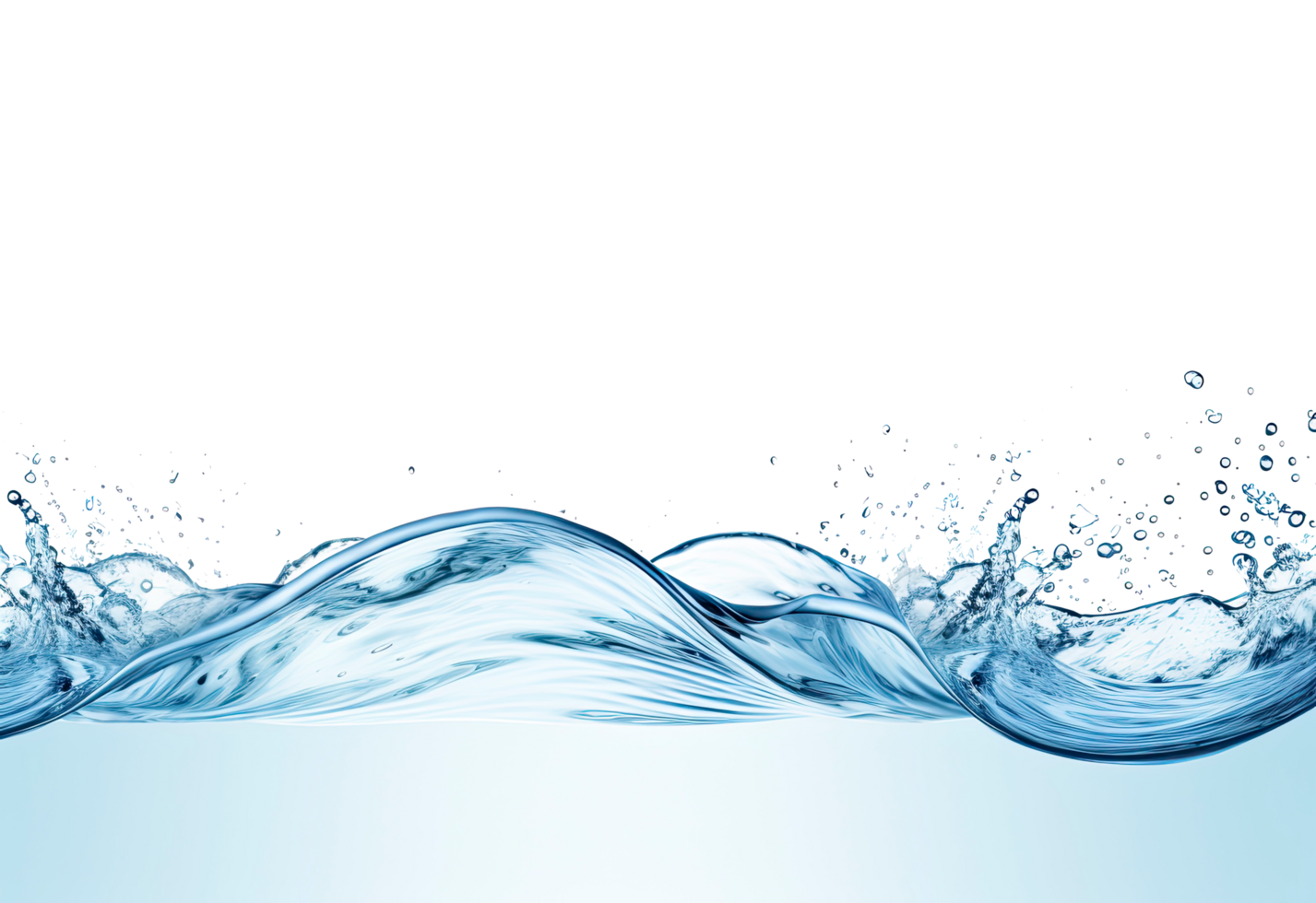 AI generated Soothing Water Waves Isolated on Transparent Background png