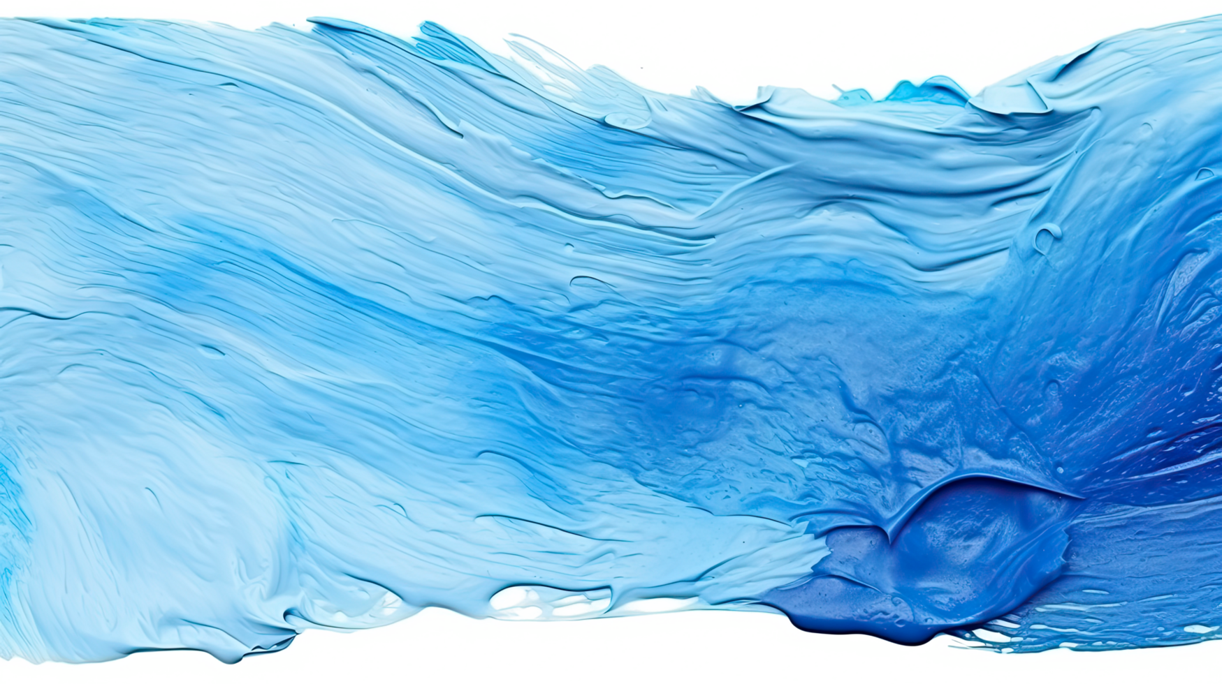 AI generated Blue paint brush strokes in watercolor isolated on a transparent background. png