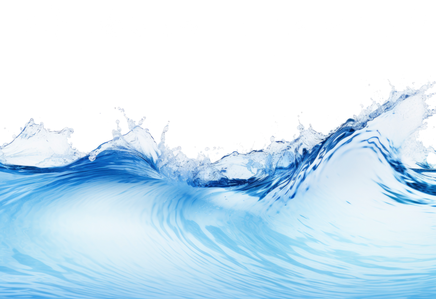 AI generated Soothing Water Waves Isolated on Transparent Background png