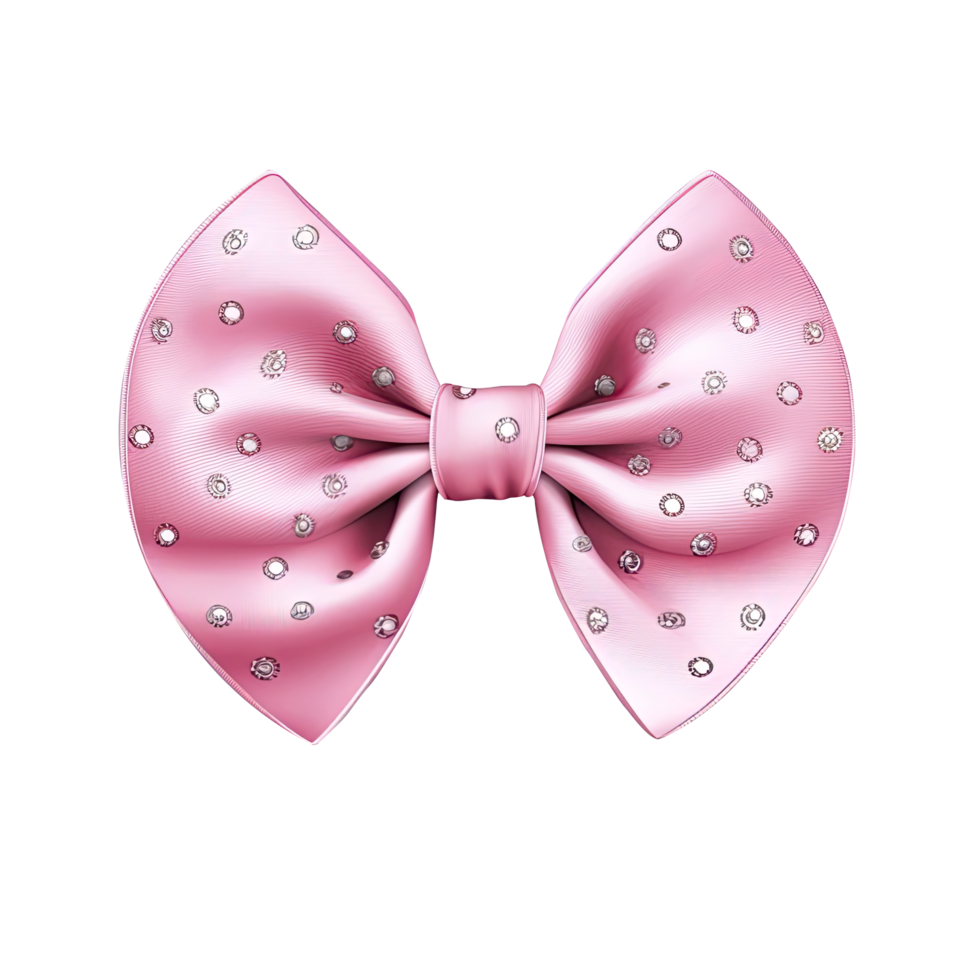 AI generated Adorable Pink Christmas Bow Tie Clipart Sublimation Design on Transparent Background png