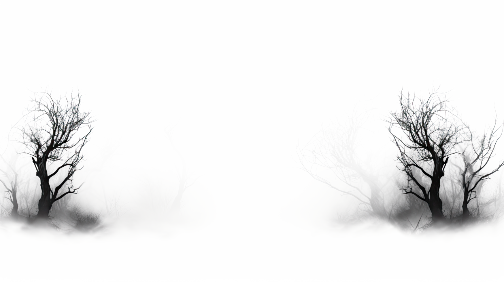 AI generated Spooky fog overlays isolated on transparent background. png