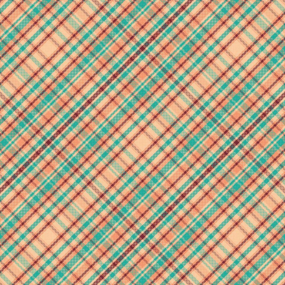 Tartan plaid pattern with texture and summer color. vector