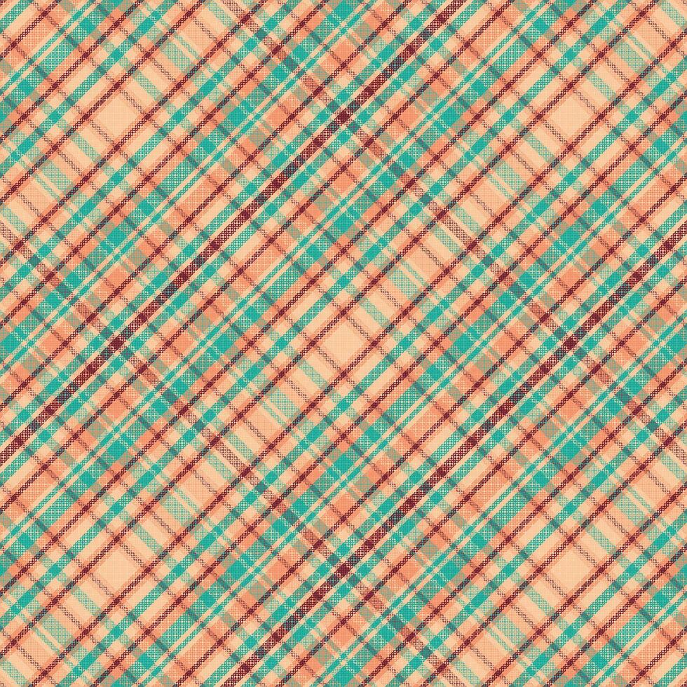 Tartan plaid pattern with texture and summer color. vector