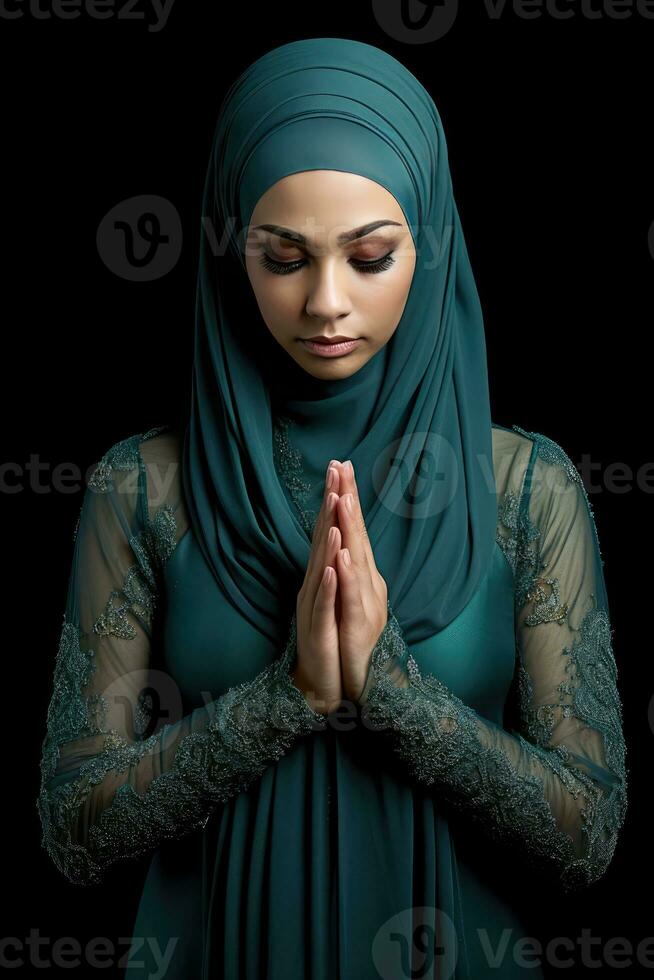 AI generated Woman Praying photo