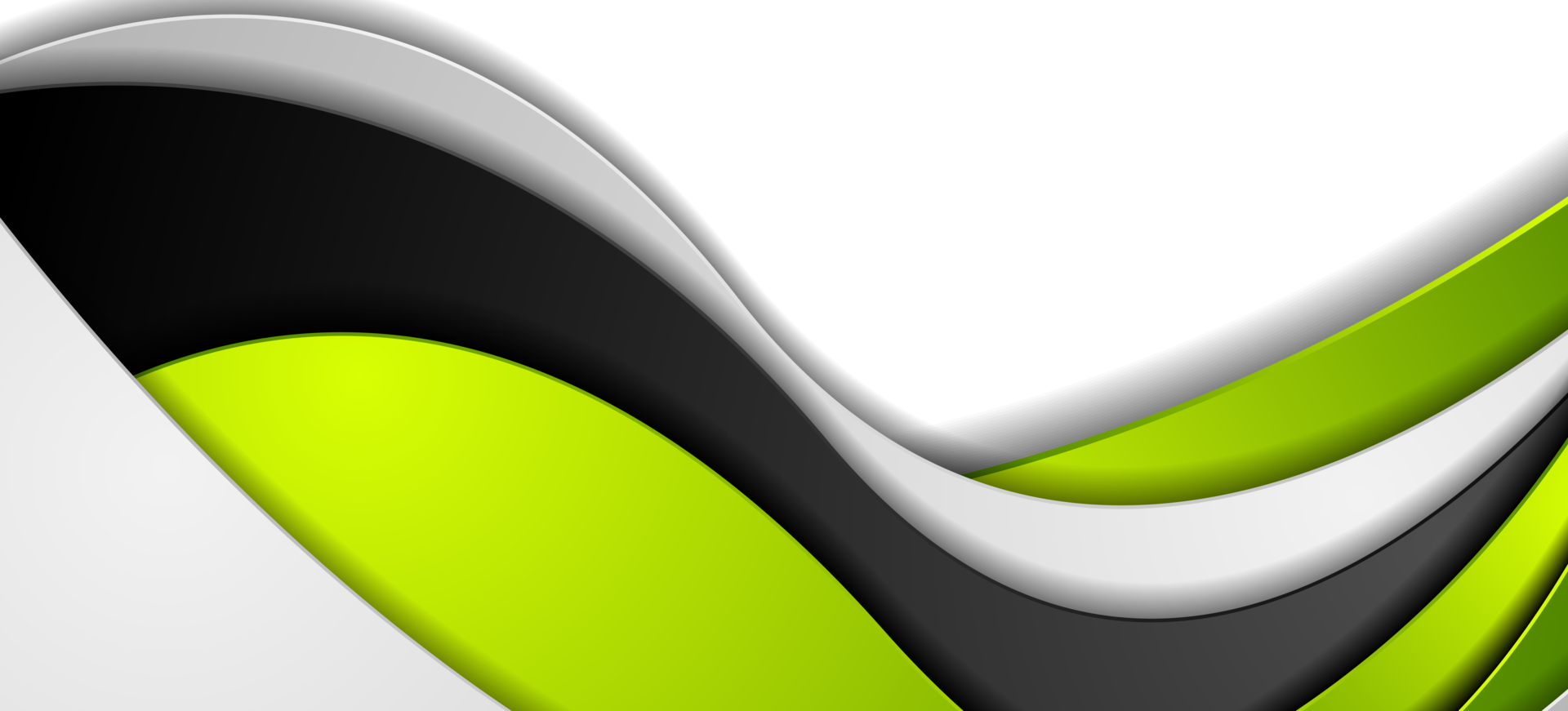 Green black grey abstract wavy corporate banner png