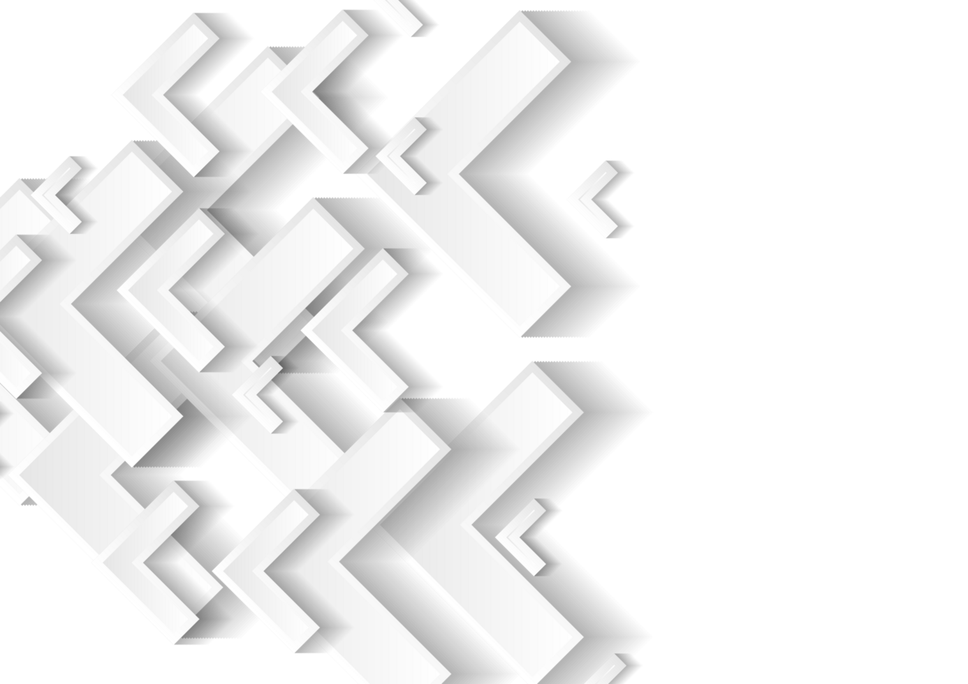 Grey and white tech paper arrows abstract background png