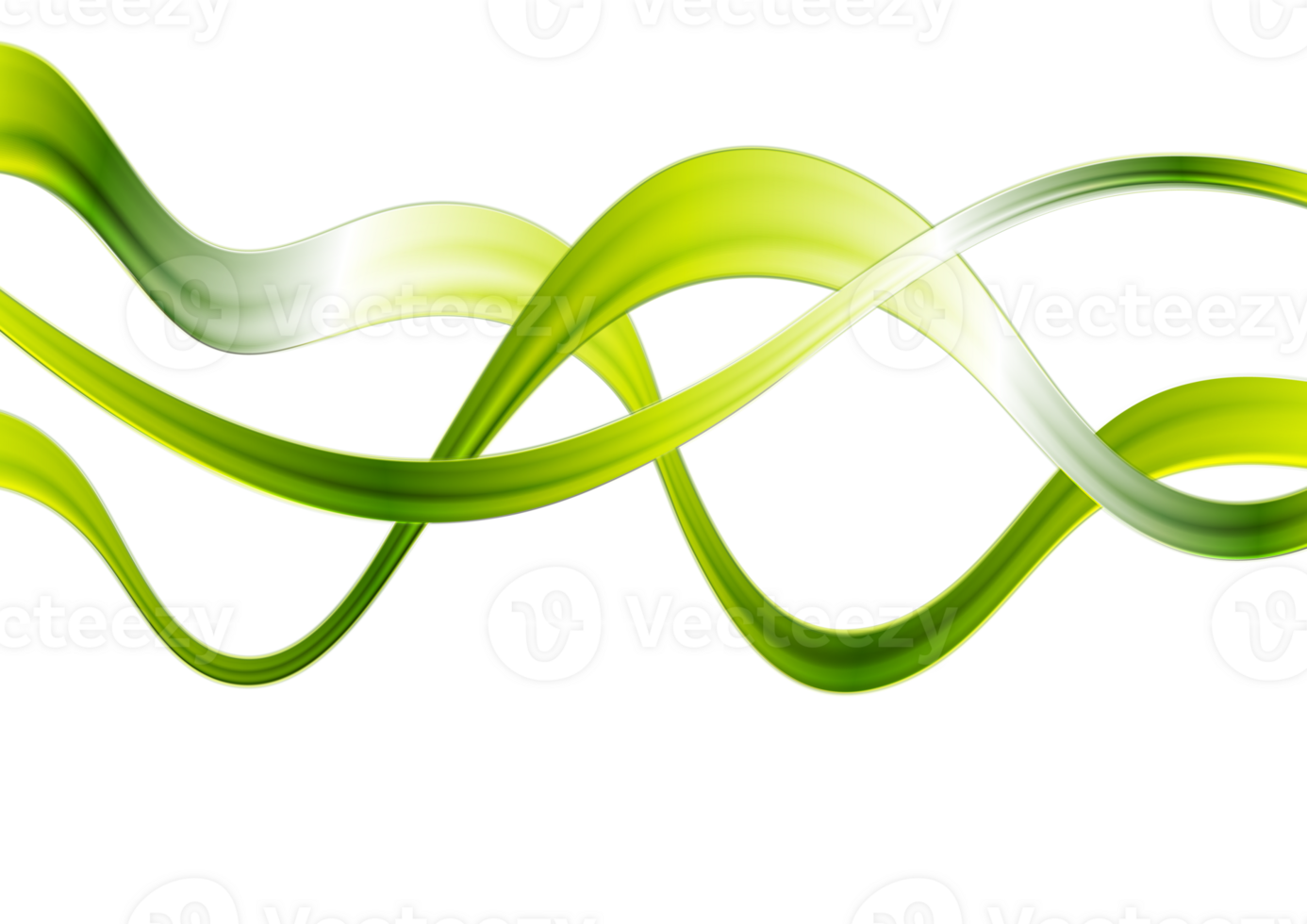 brillant brillant vert vagues png