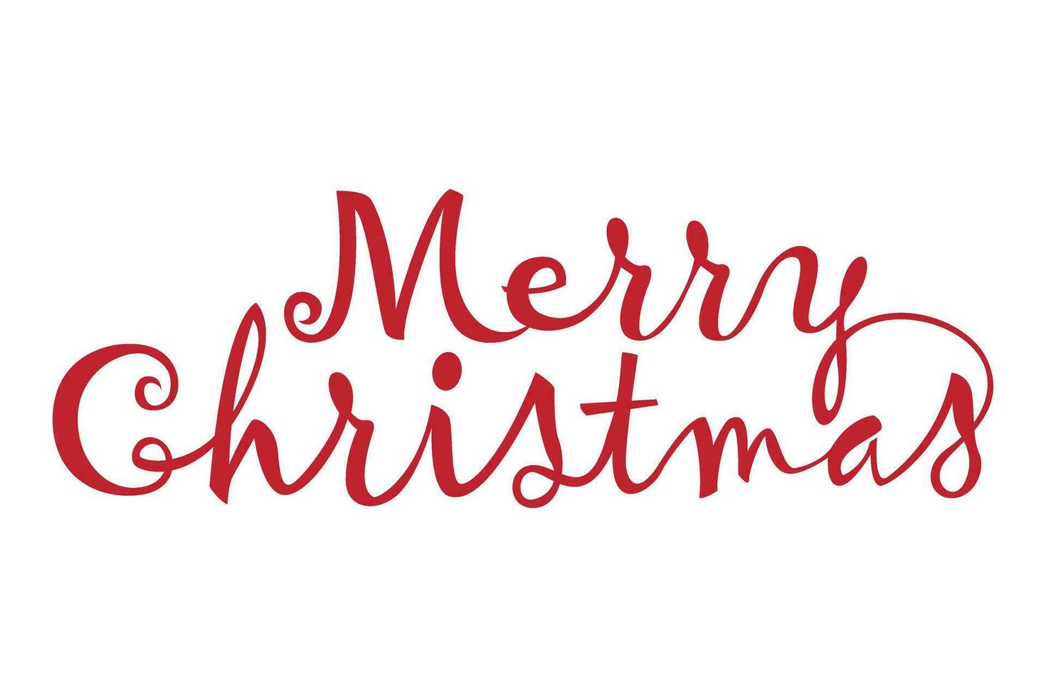 Merry christmas text card vector illustration on background