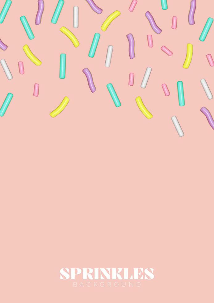 Sprinkles colorful festive design vector