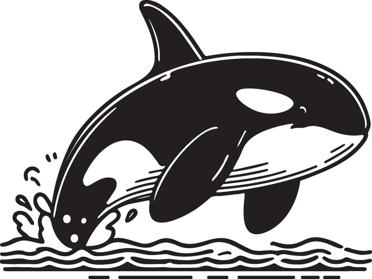 Orca Whale Illustration. vector