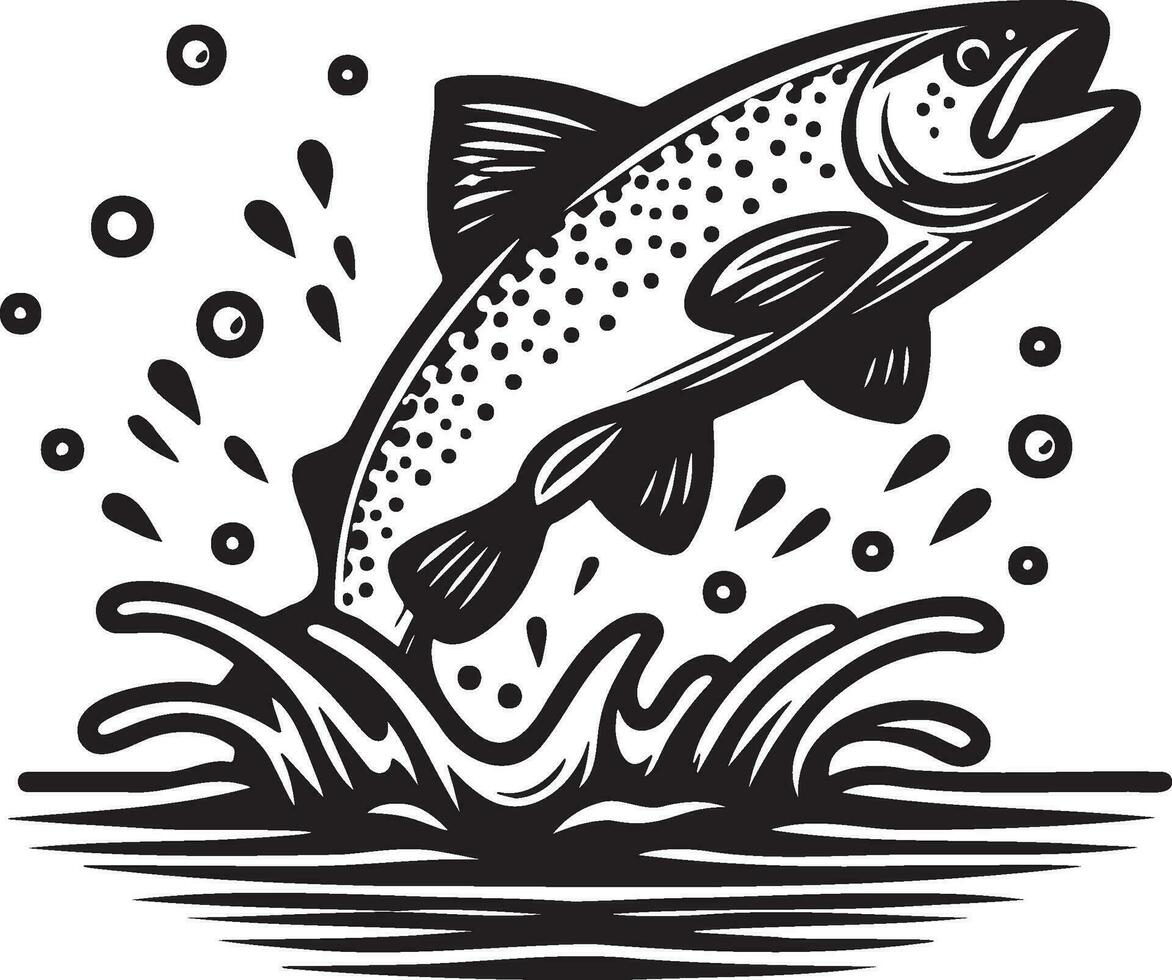 Trout Fish Illustration. vector