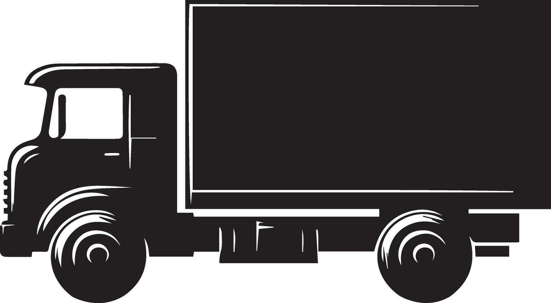 Truck Vector silhouette black color 9