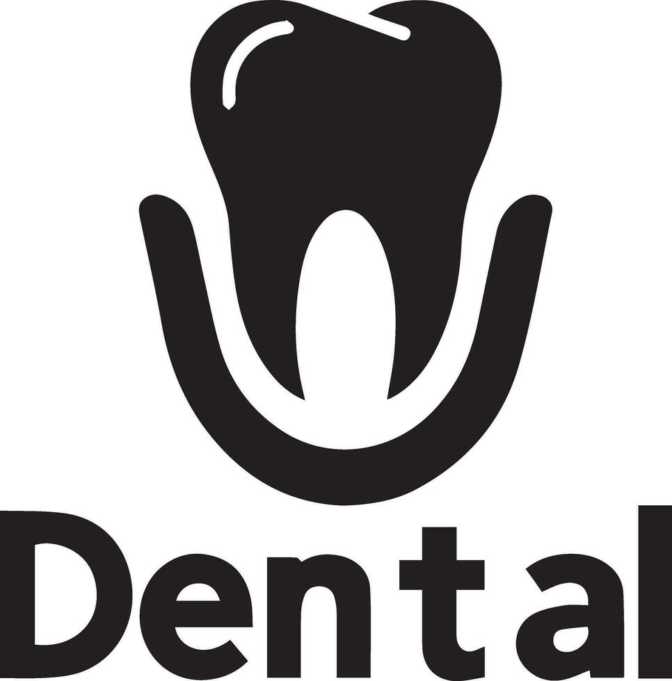 dental logo vector silueta, dental icono vector ilustración 2