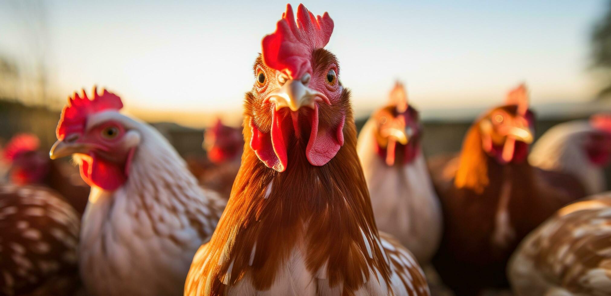 AI generated free photo of chickens