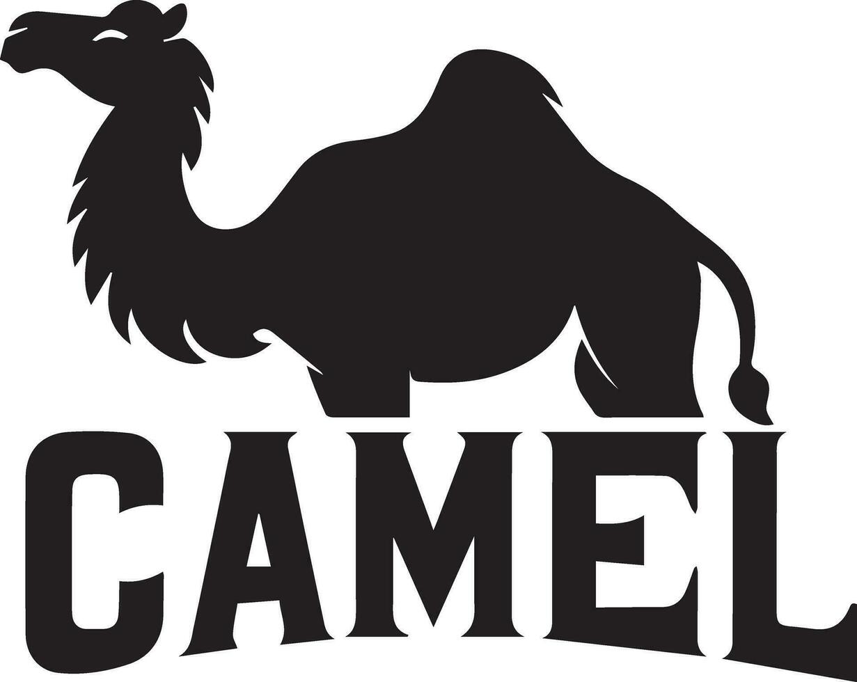 camello logo vector Arte ilustración, camello icono vector silueta 15