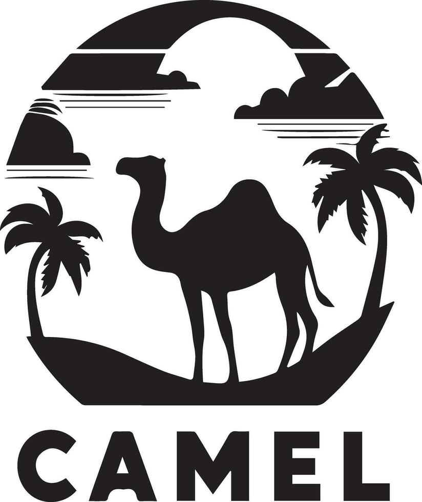 camello logo vector Arte ilustración, camello icono vector silueta 13
