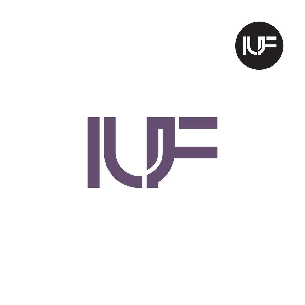 Letter IUF Monogram Logo Design vector