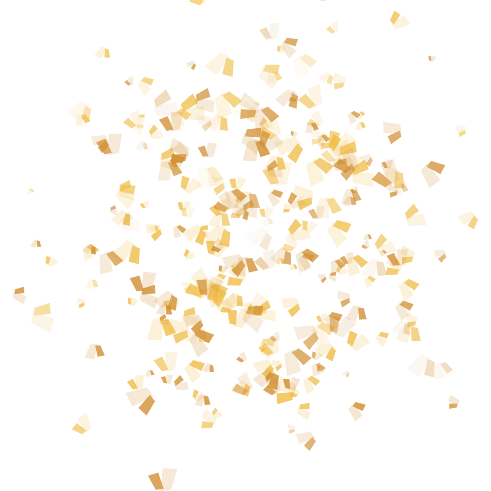 Colorful confetti on a transparent background. Event and party celebration elements. png