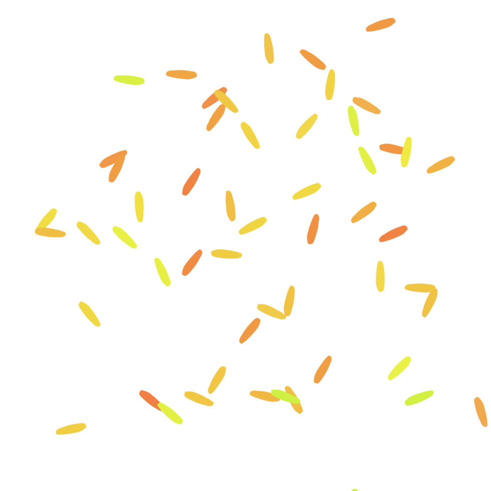 Colorful confetti on a transparent background. Event and party celebration elements. png