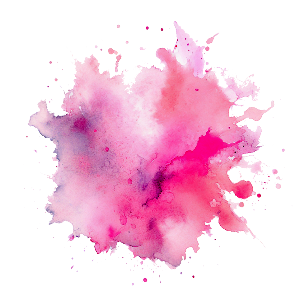 AI generated An isolated pink ink stain on a transparent background ...