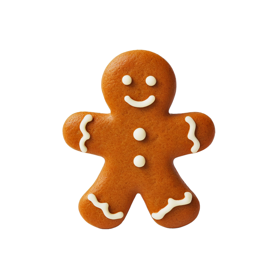 AI generated A lovely gingerbread piece set apart on a clear backdrop ...